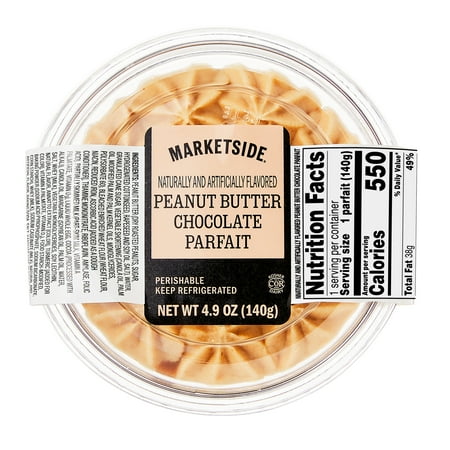 Marketside Peanut Butter & Chocolate Parfait Cup, 4.9 oz (Refrigerated) Thawed