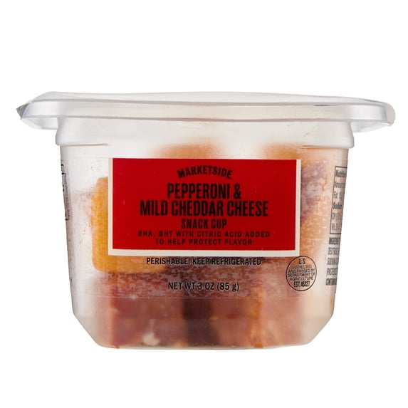 Marketside Pepperoni and Mild Cheddar Cup, Diced, 3 oz, 1 Count