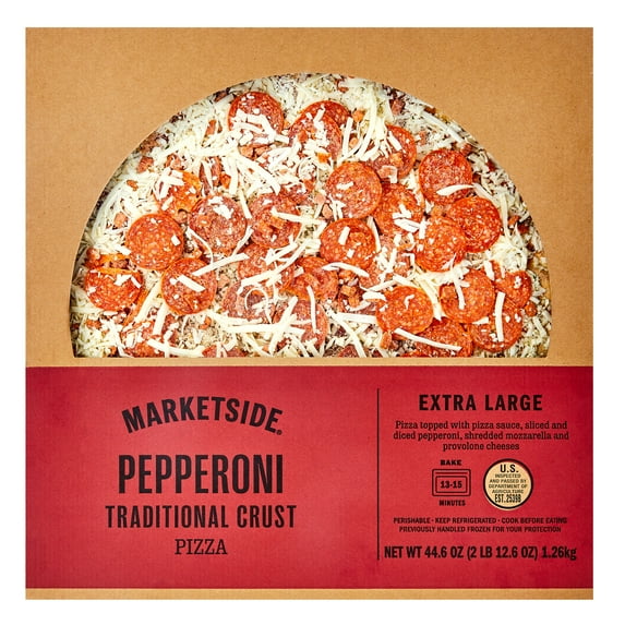 Marketside 16 Inch Extra Large Pepperoni Pizza with Marinara Sauce and Cheese, Ready to Bake