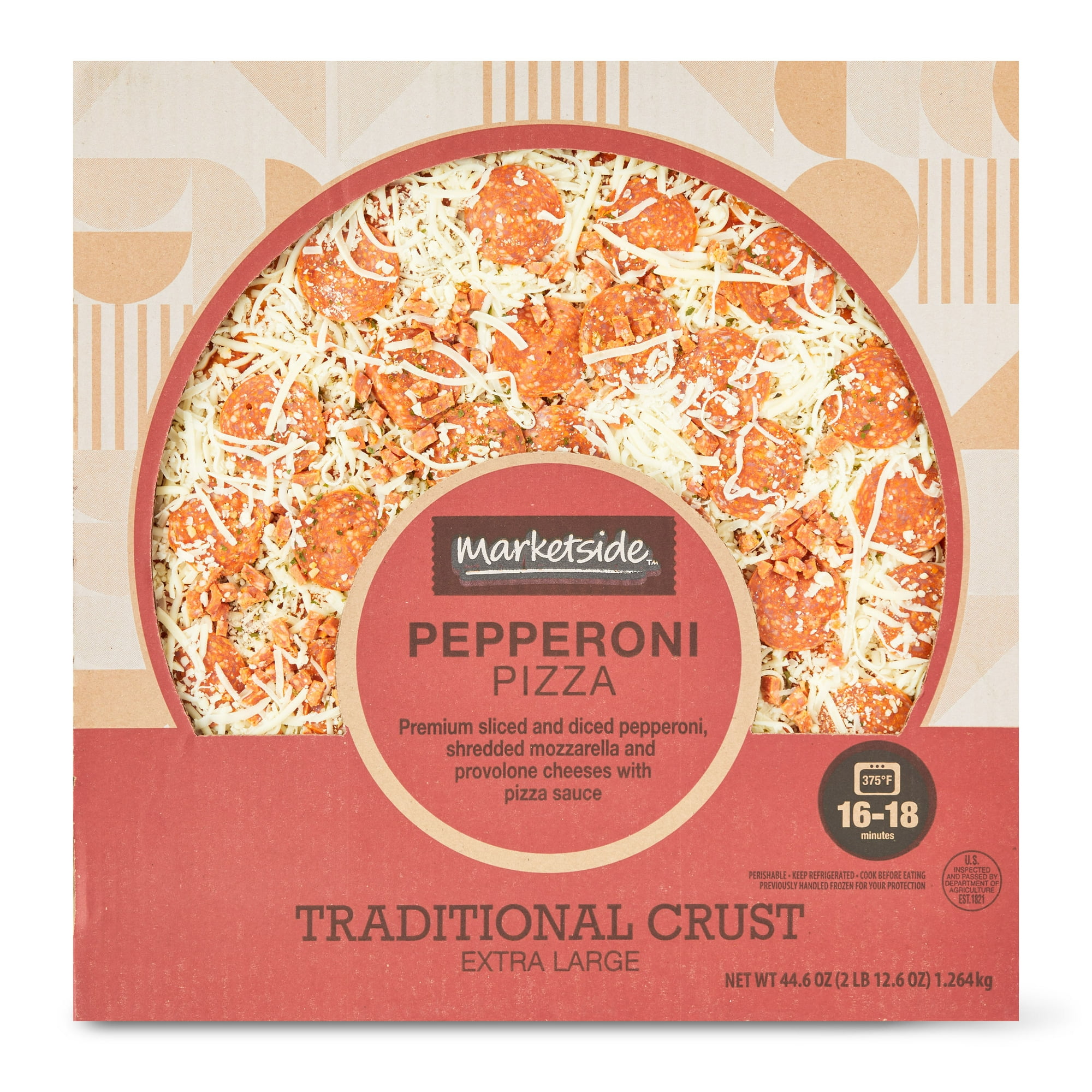 Marketside Pepperoni Pizza, Traditional Crust, Extra Large, Marinara Sauce,  44.6 oz (Fresh)