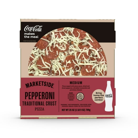 Marketside Pepperoni Pizza, Traditional Crust, Marinara Sauce, Medium, 12 inch (Fresh)