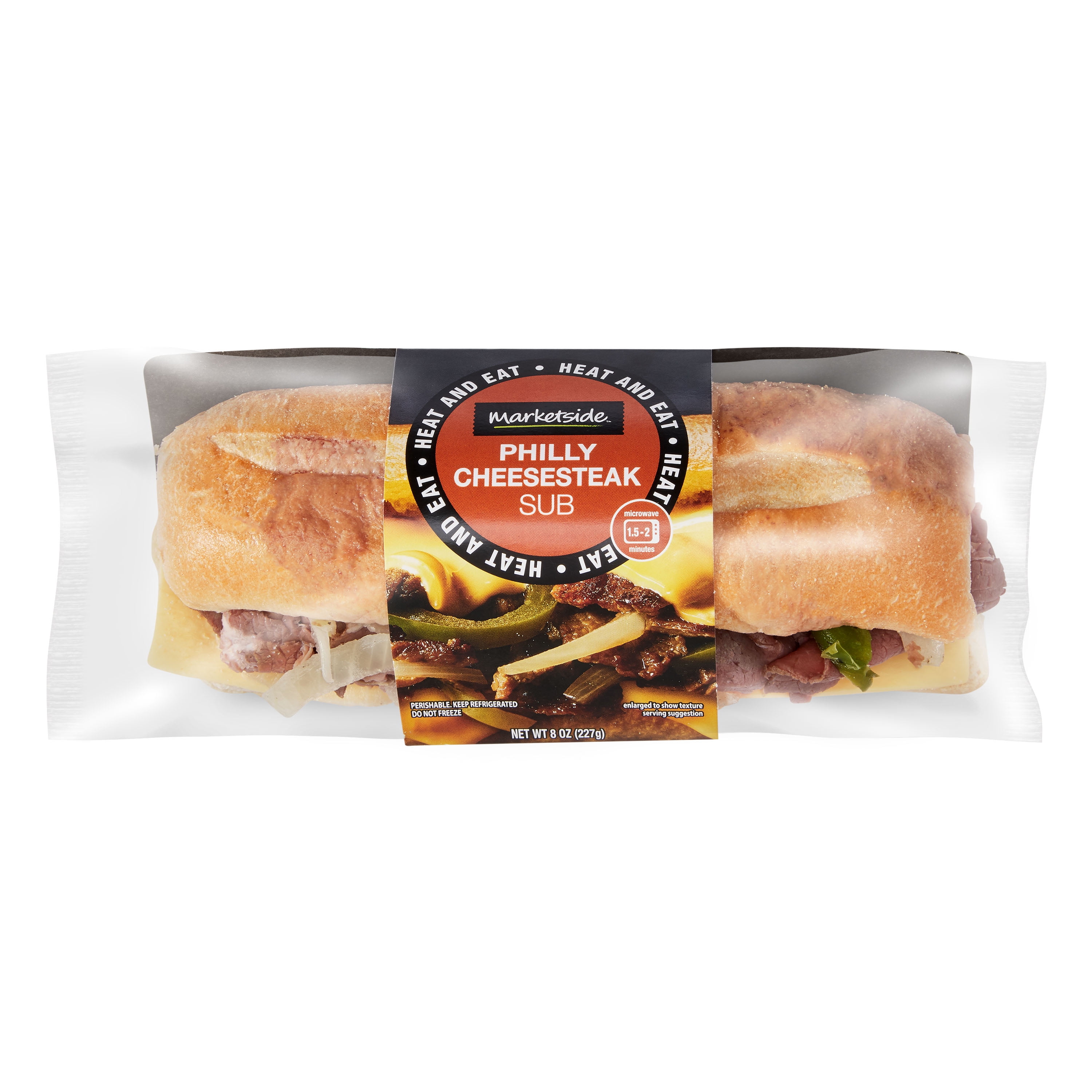 Marketside Philly Cheesesteak Sub Sandwich, 8 oz, 1 Count