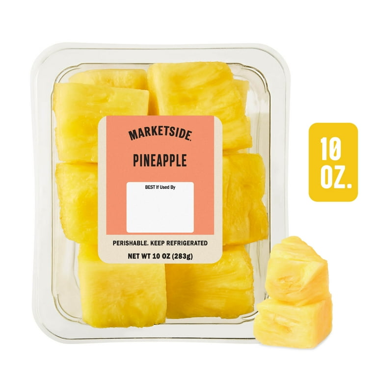Marketside Fresh Cut Pineapple 10 oz Tray, Ripe Juicy Tropical