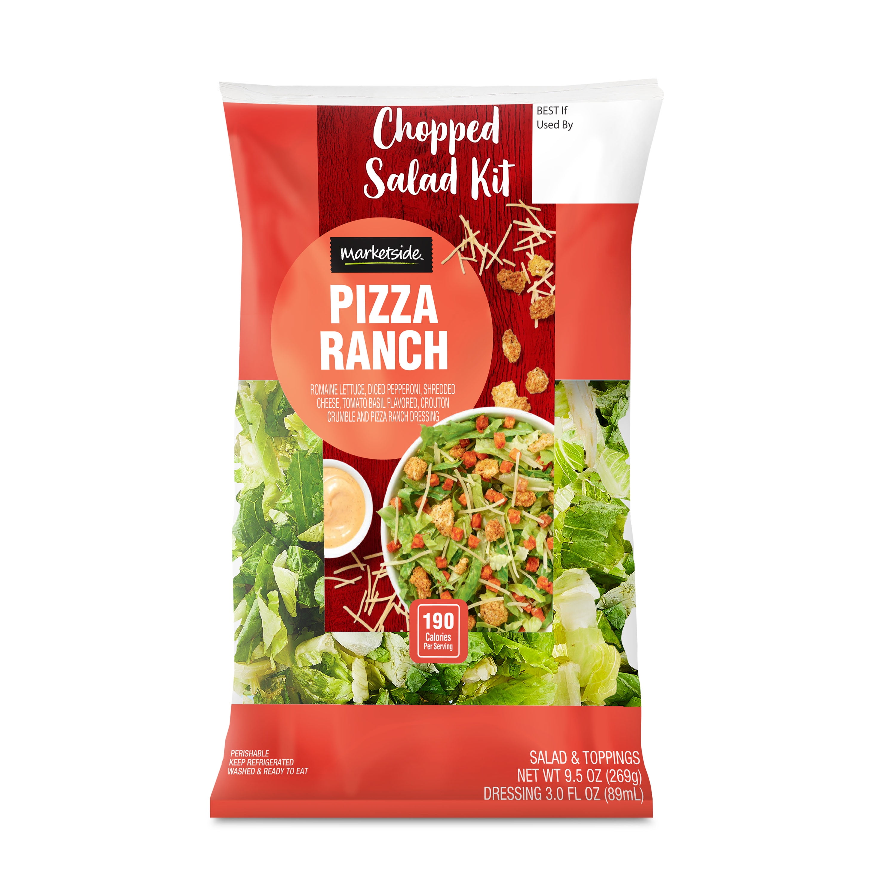 Marketside Pizza Ranch Chopped Salad Kit, 9.5 oz Bag