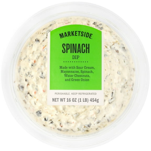 Marketside Premium Ready-to-Serve Spinach Dip Small Tub, 16 oz, 1 Count