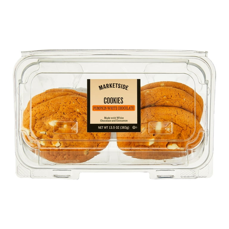 Marketside Pumpkin White Chocolate Baked Cookies, 13.5 oz, 6 Count
