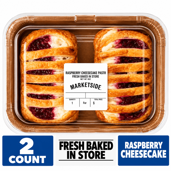Marketside Fresh Baked Raspberry Cheesecake Pastries 6 oz, 2 Count