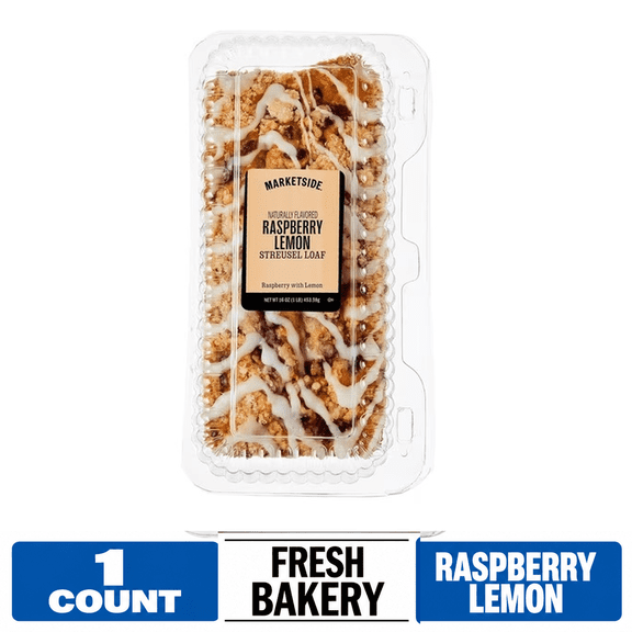 Marketside Raspberry Lemon Streusel Loaf Cake, 16 oz (Shelf Stable)
