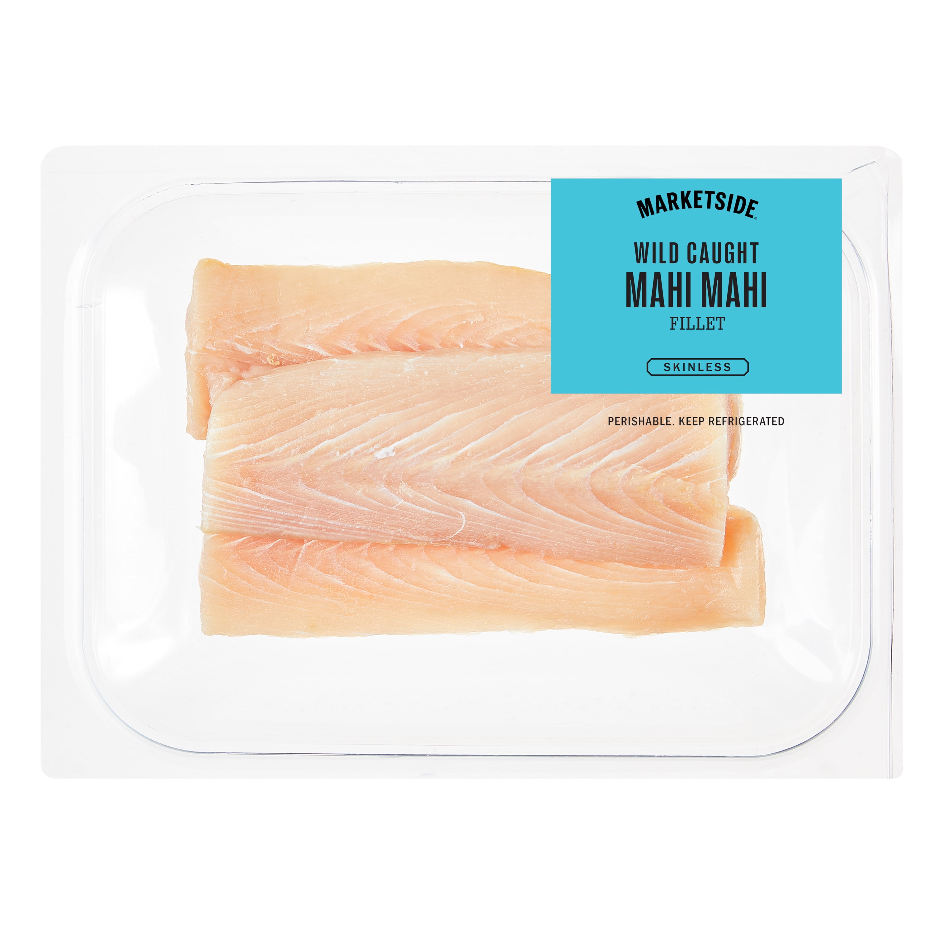 Marketside Raw Skinless Wild Caught Mahi Mahi Fillet Tray, 0.6-1.1 lb
