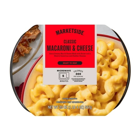 Marketside Ready to Heat Classic Macaroni & Cheese Tray, 20 oz, Refrigerated