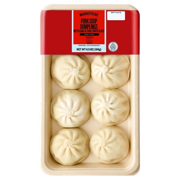Marketside Pork Soup Dumplings with Garlic Chili Rayu Glaze, 6.5 oz (Refrigerated)