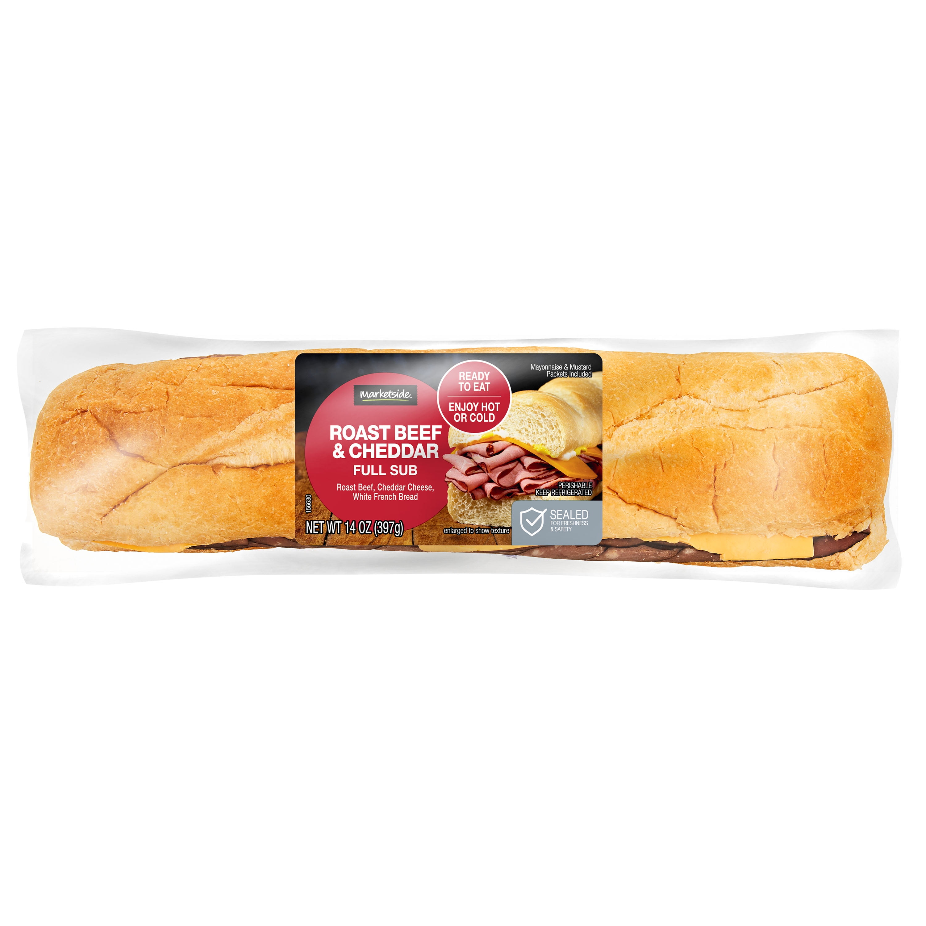 Marketside Roast Beef & Cheddar Sub Sandwich, Full (Fresh)