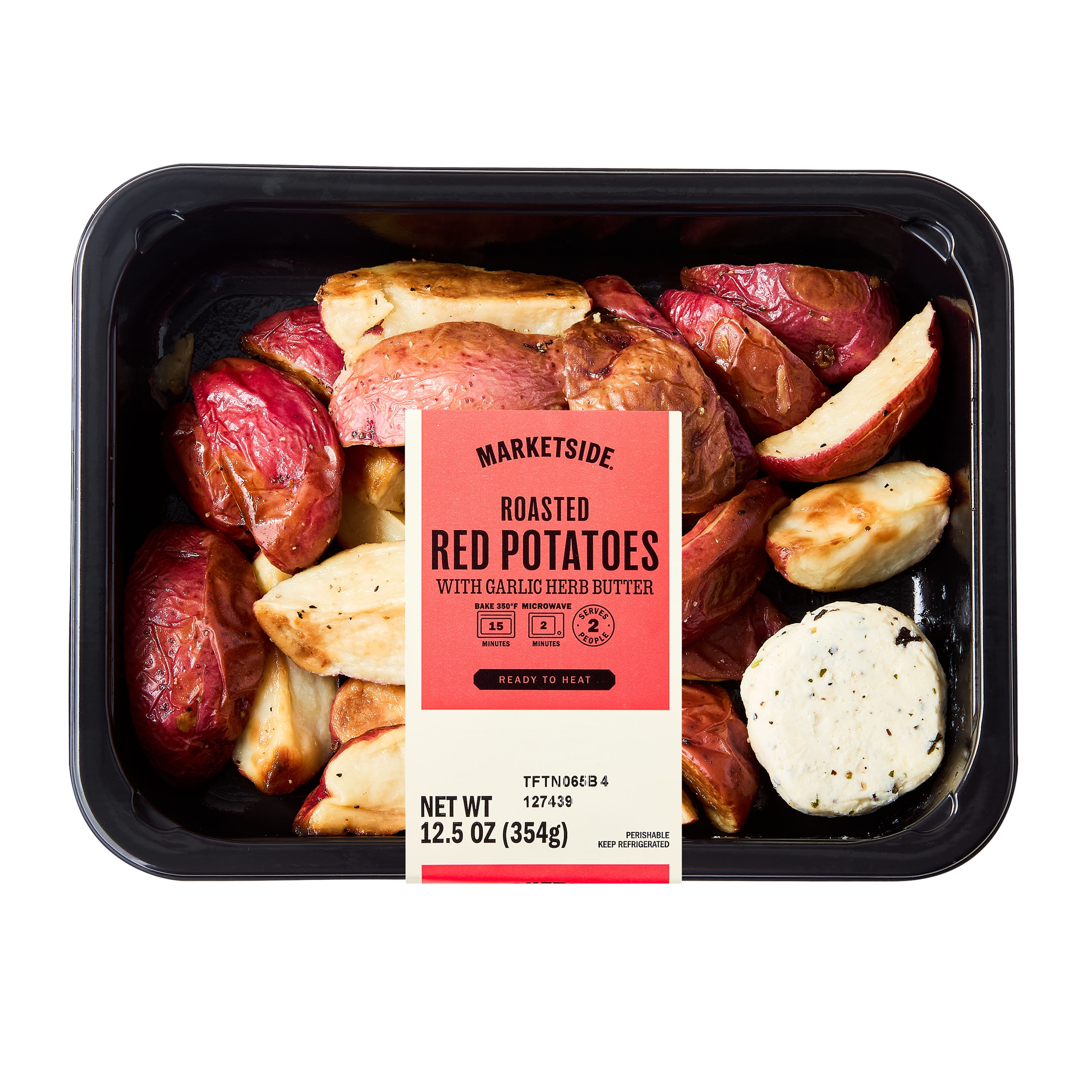 Marketside Roasted Red Potatoes with Garlic Herb Butter, 12.5 oz Tray