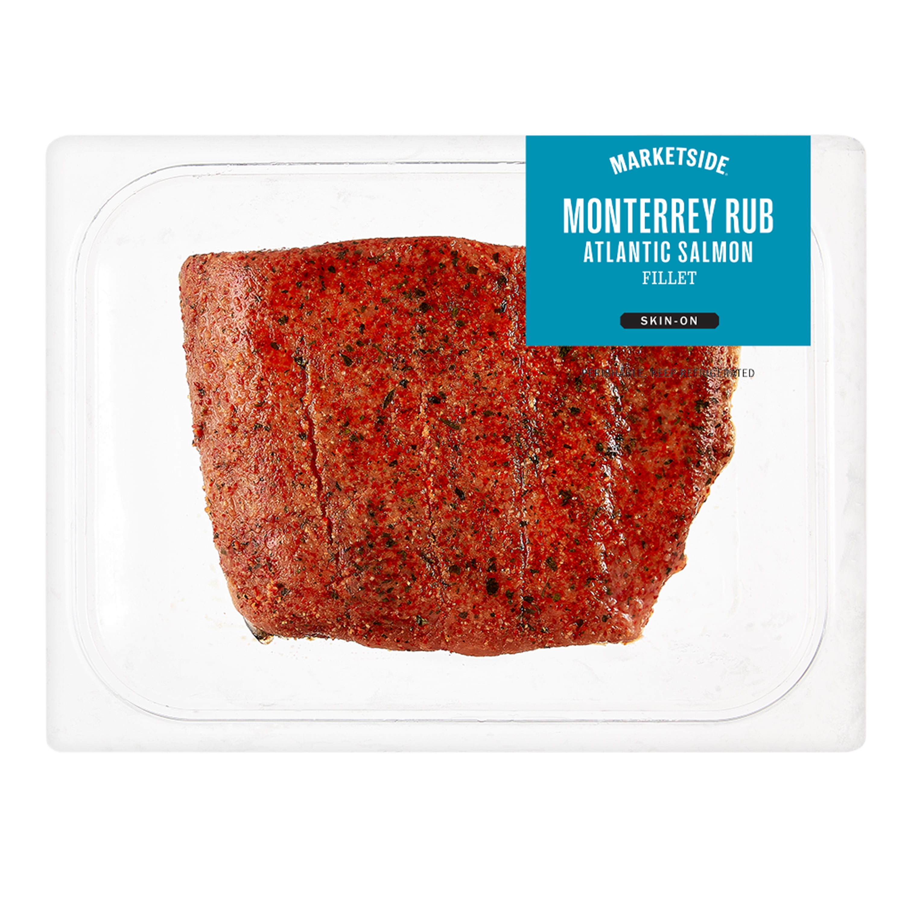 Marketside Skin-On Monterrey Rub Atlantic Salmon Fillet, 0.95-1.25 lb