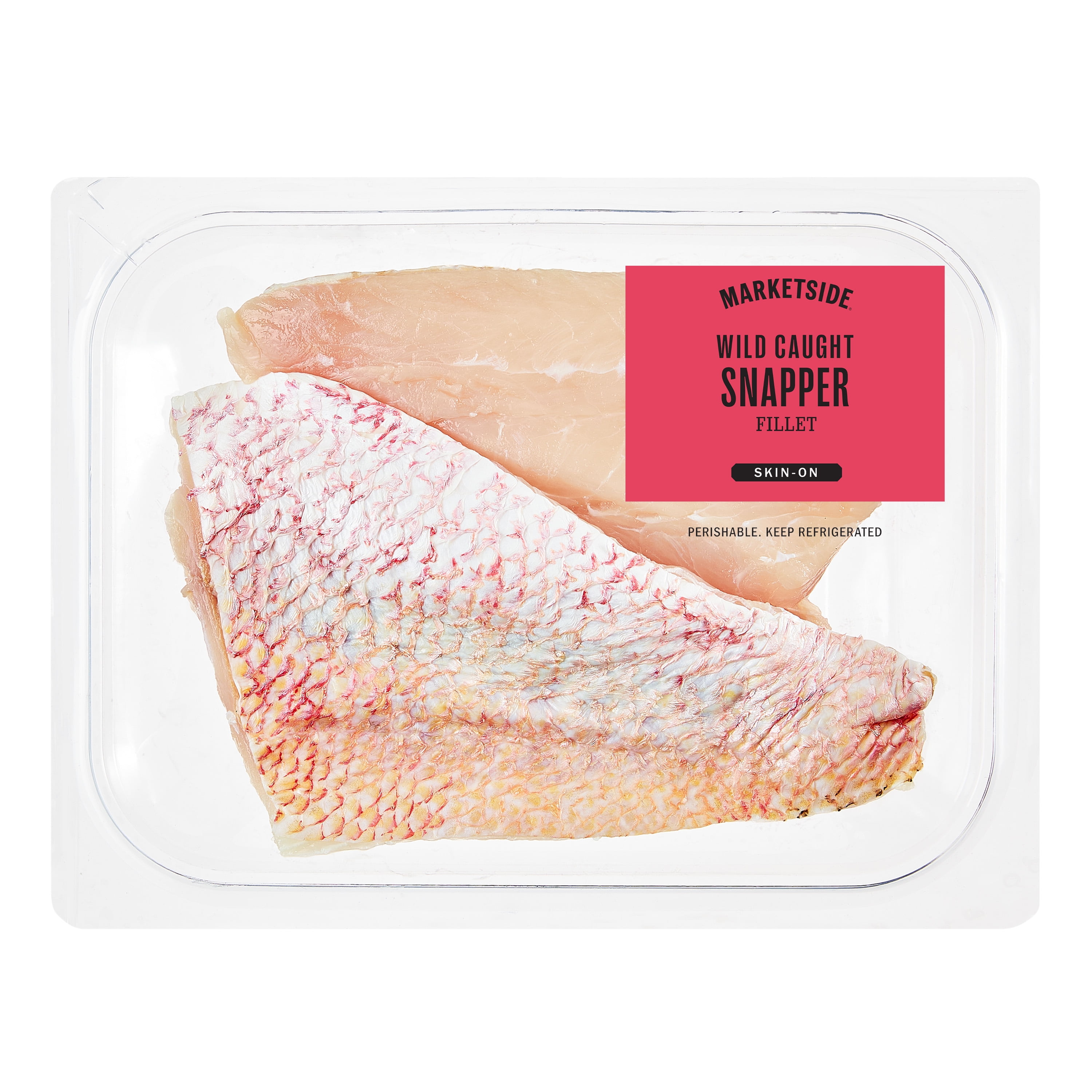 Marketside Skin-On Wild Caught Snapper Fillet, 0.75-1.25 lb