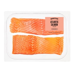 Marketside Skinless Atlantic Salmon Fillet, Fresh Never Frozen, 0.95 - 1.2 lb