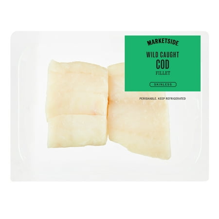 Marketside Skinless Wild Caught Cod Fillet, 0.70 - 1.4 lb