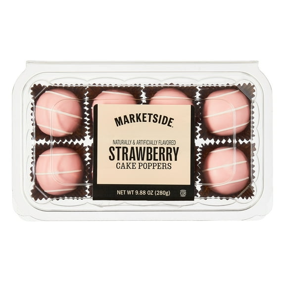 Marketside Strawberry Cake Poppers, 9.88 oz, 8 Count