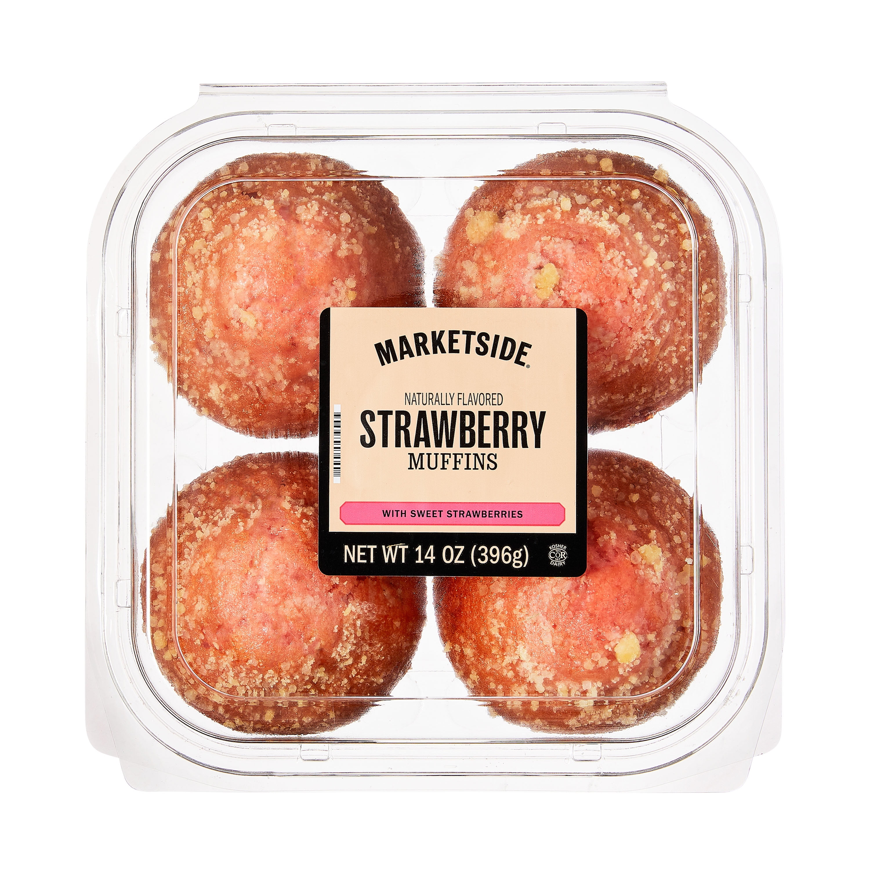 Marketside Strawberry Muffin, 14 oz, 4 Count - Walmart.com