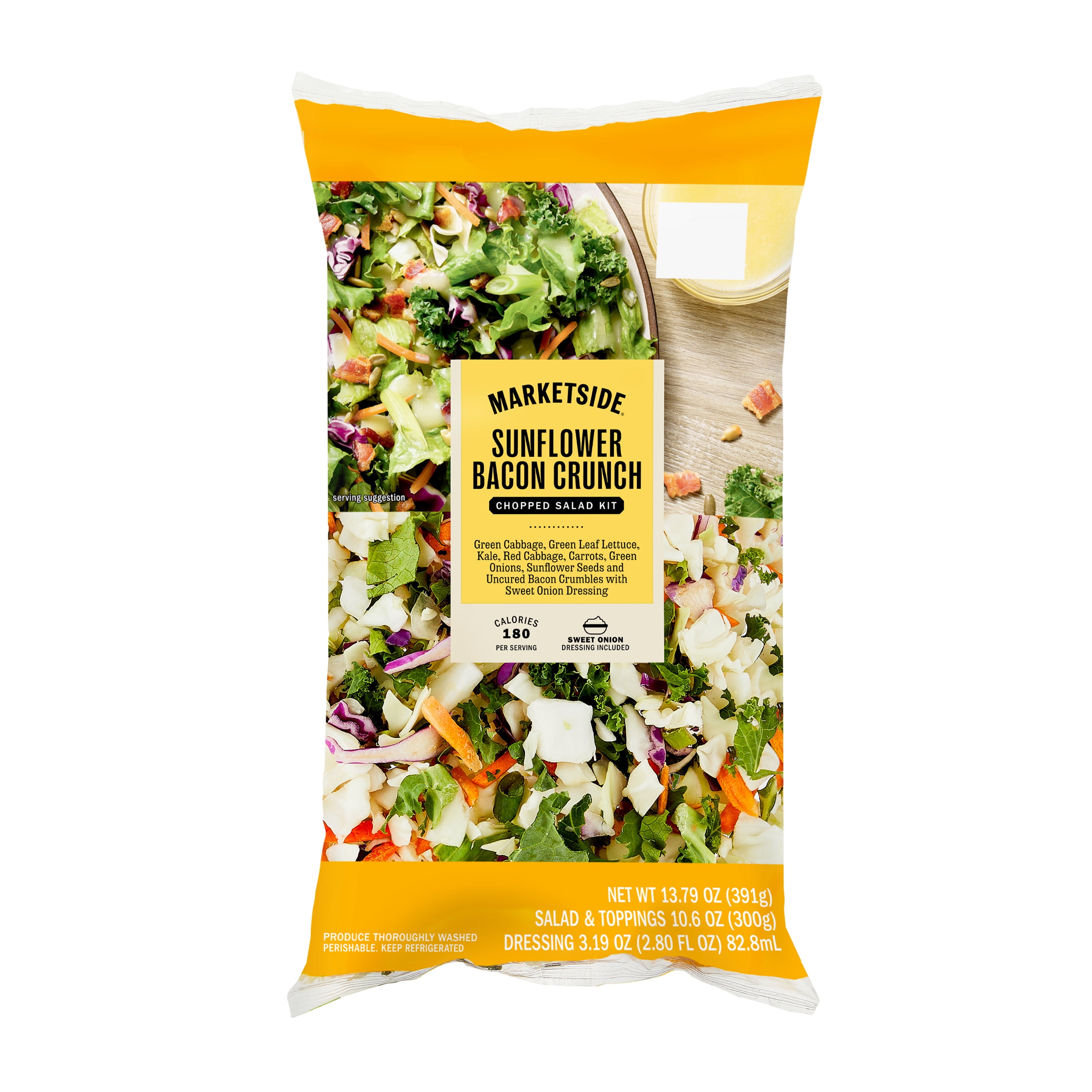 Marketside Sunflower Bacon Crunch Chopped Salad Kit, 13.79 oz Bag, Fresh