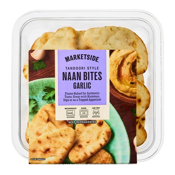 Marketside Tandoori Style Garlic Naan Bites, 7.05 oz, 15 Count