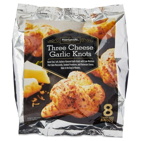 Marketside Three Cheese Garlic Bread Knots, 12.1 oz, 8 Count