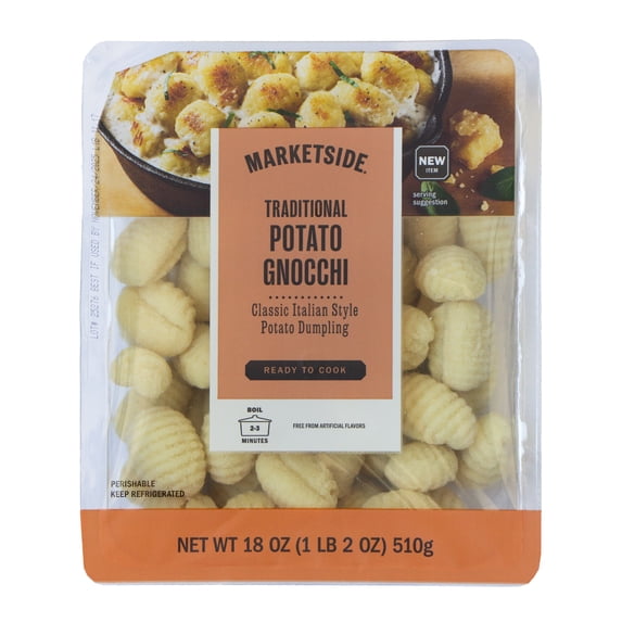 Marketside Traditional Potato Gnocchi, Non-Allergenic, No Artificial Ingredients, 18 oz Tray