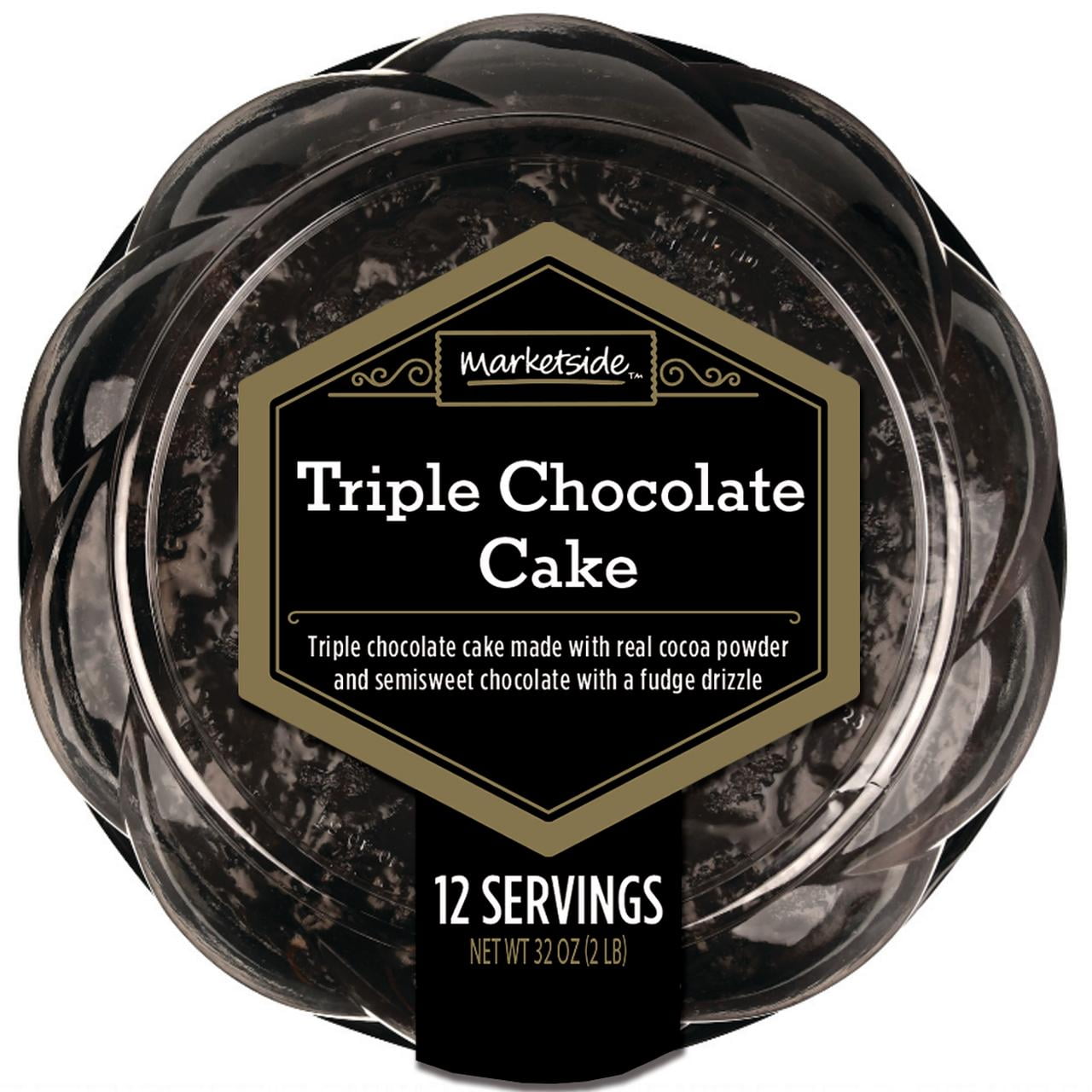 Marketside Triple Chocolate Cake, 32 oz, 1 Count