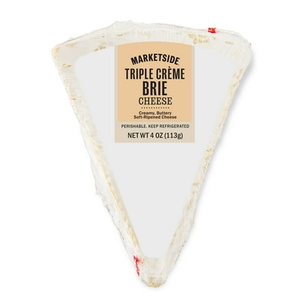 Marketside Triple Creme Brie Cheese Wedge, 4 oz (Refrigerated)