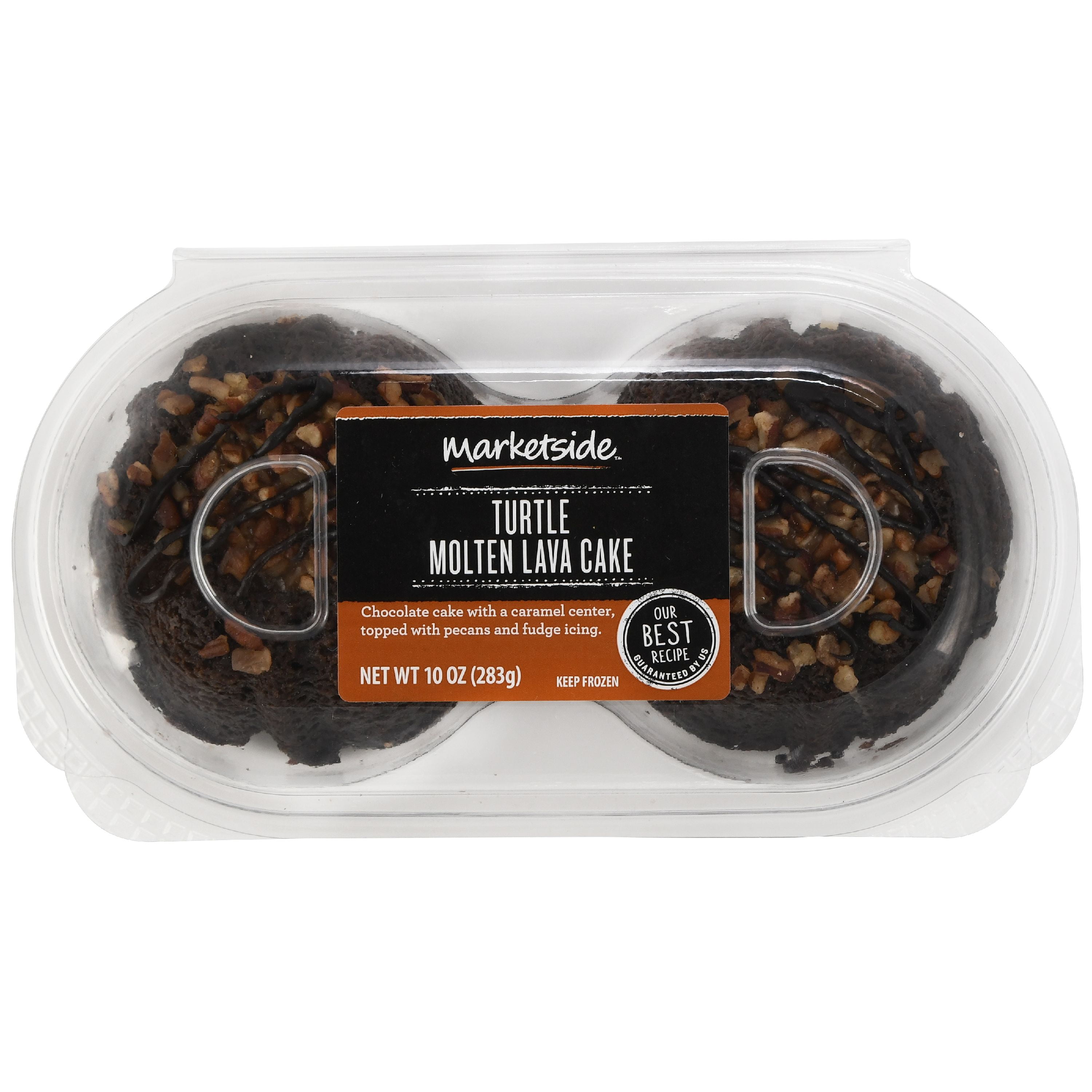 Marketside Turtle Molten Lava Cake, 10 oz, 2 Count - Walmart.com, image size:3000x3000
