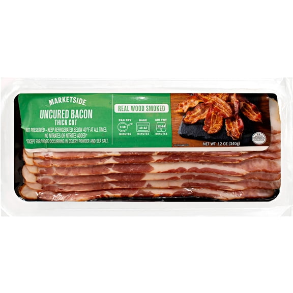 Marketside Uncured Thick Cut Bacon, 12 oz