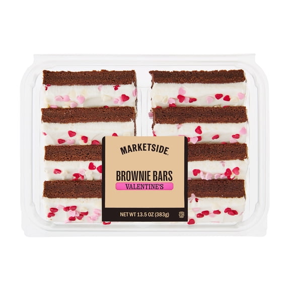 Marketside Valentine's Day Iced Brownie Bars, 13.5 oz, 8 Count (Shelf Stable)