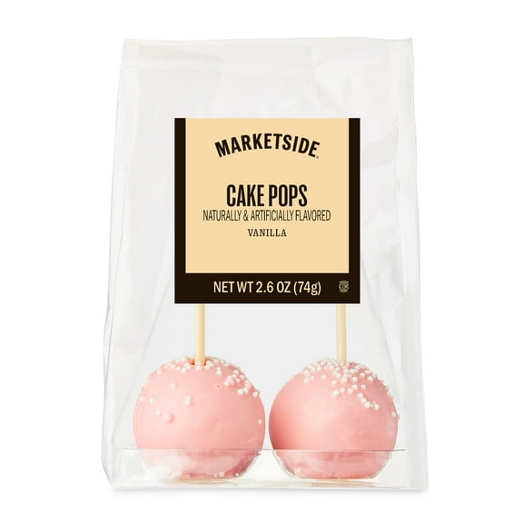 Marketside Vanilla Flavored Cake Pops, 2.6 oz, 2 Count (Shelf Stable)
