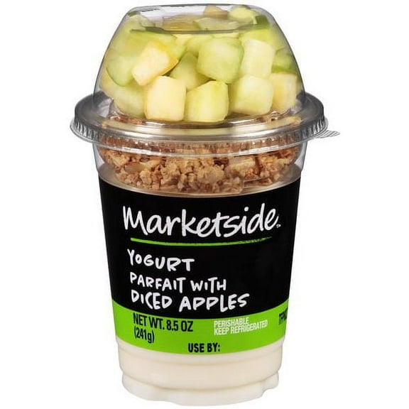 Marketside Yogurt Parfait with Diced Apples, 8.5 oz, Plastic Tub