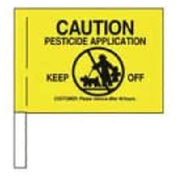 Marking Flag, Yellow, Pesticide, Vinyl, PK50