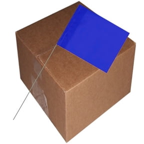 Marking Flags Blue 4" X 5" Flag With 21" Wire Staff (1000 Flags)
