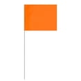 thumbnail image 1 of Marking Flags Florescent Orange 2" X 3" Flag With 12" Wire Staff (100 Flags), 1 of 5