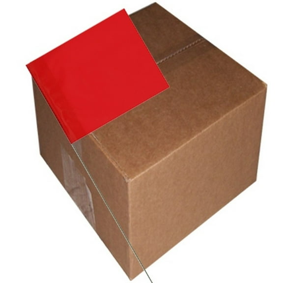 Marking Flags Red 4" X 5" Flag With 30" Wire Staff (1000 Piece/Case)