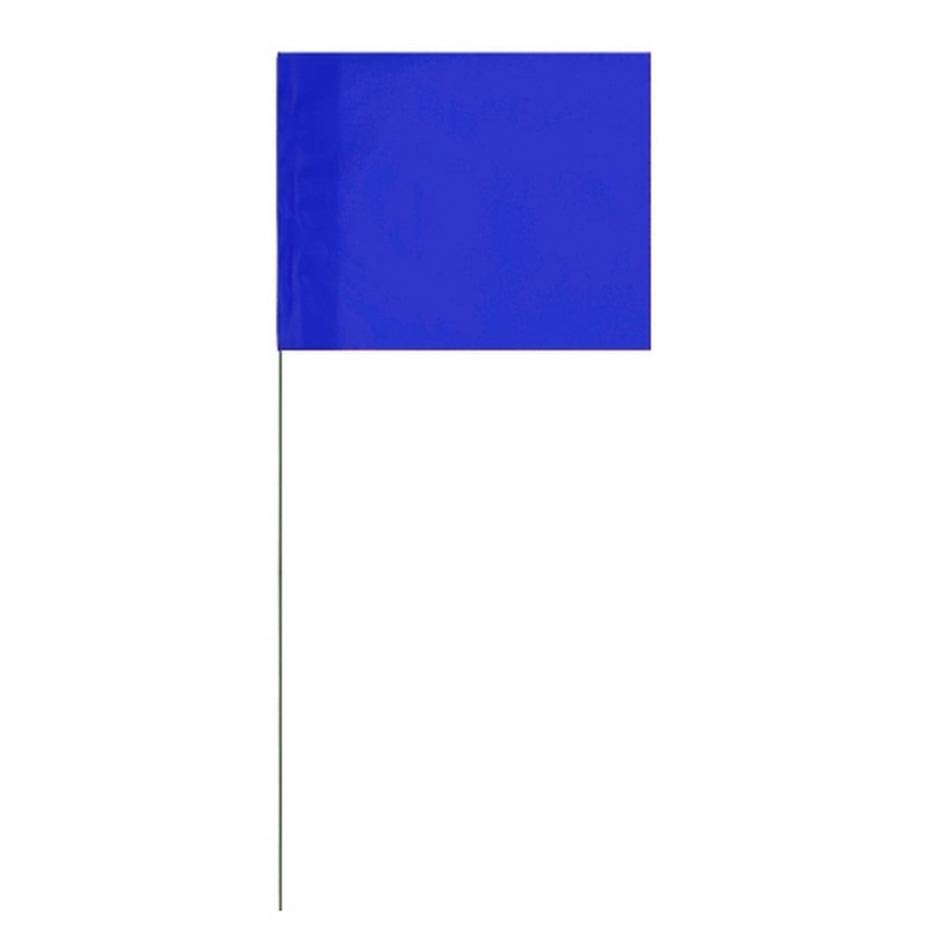 Marking / Survey Flags, 4" X 5" W/21" Wire, Several Colors, Blue 100