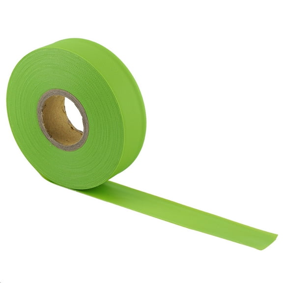 Marking Tape for Trails, Vibrant Green Color Flagging Ribbon Non-Reflective Cloth Fabric for Safe Path Identification, Residue-Free (0.98in Width)