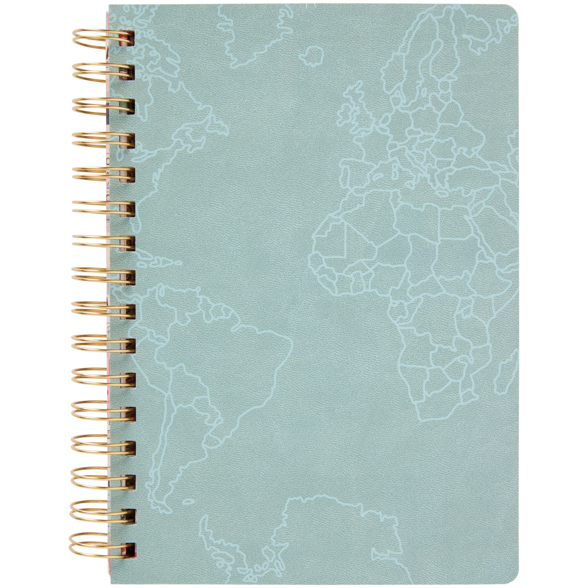 Markings by C.R. Gibson Leatherette Spiral-Bound Journal, 5-9/16" x 8-7/16", College Ruled, 200 Pages, Travel
