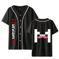 thumbnail image 1 of Markiplier Merch Baseball Jersey Summer Casual T-shirts Trendy Short Sleeve Baseball Tops, 1 of 2