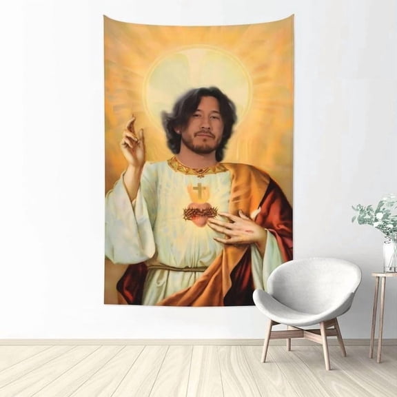 Markipliers Tapestry Wall Hanging Novelty Wall Poster 3D Printed Blanket For Dorm Living Room Birthday Gift For Fan Dad Fathers Day Friend Wife