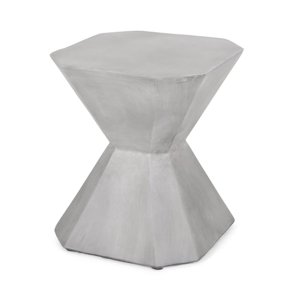 Markley Lightweight Concrete Outdoor Side Table, Concrete Finish