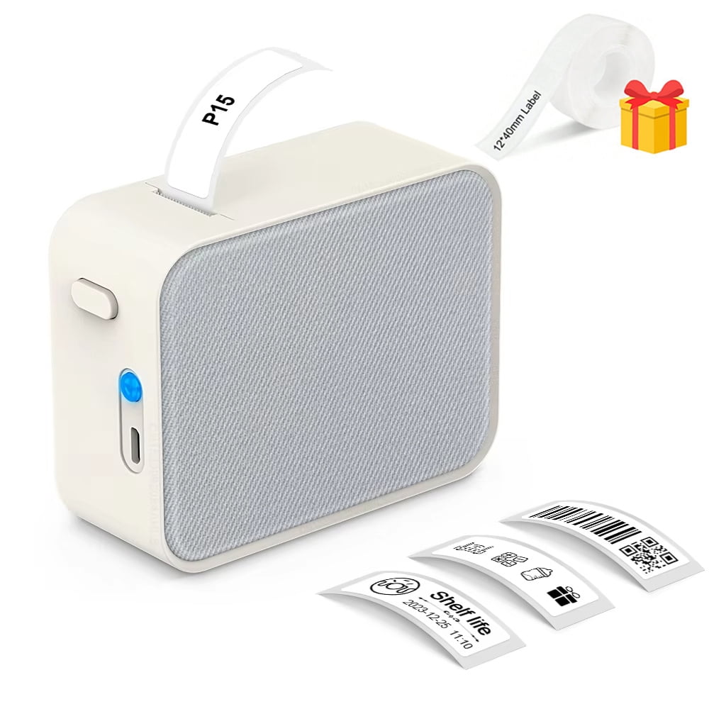 Marklife P15 Label Printer, Similar to D11, D110, D101, Q30 Models, Portable Inkless Wireless Bluetooth Thermal Label Maker & Labeler