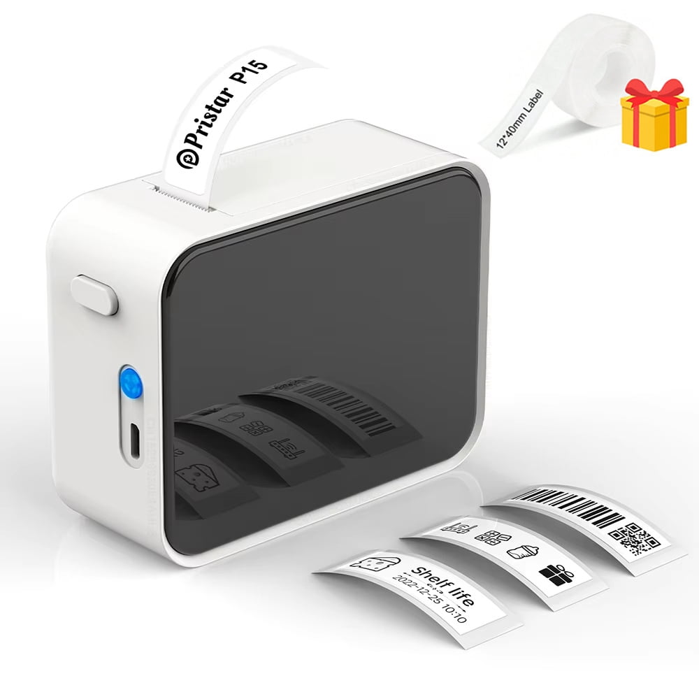 Marklife P15 Label Printer, Similar to D11, D110, D101, Q30 Models, Portable Inkless Wireless Bluetooth Thermal Label Maker & Labeler