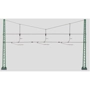 marklin ho catenary cross span assembly for 3 tracks