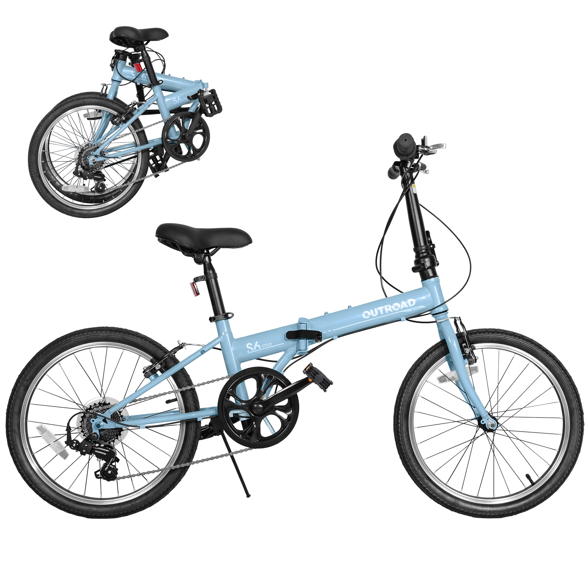 MarKnig 20 In Adult Folding Bike, 7-Speed Lightweight Commuter