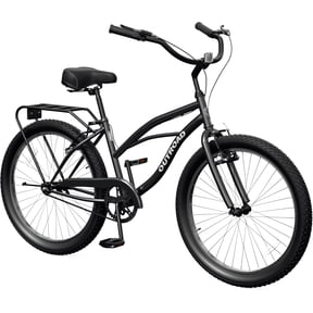 Marknig 26" Cruiser Bike, 1-Speed Beach & City Cruiser Bicycle for Adult Women and Men with Rear Rack, Black