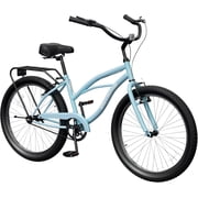 Marknig 26" Cruiser Bike, 1-Speed Beach & City Cruiser Bicycle for Adult Women and Men with Rear Rack, Blue